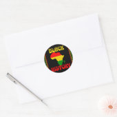 Sticker Rond Mois de l'histoire des Noirs, Afro-Américains (Enveloppe)