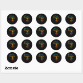 Sticker Rond Mois de l'histoire des Noirs - Ancêtres afro-améri (Feuille)