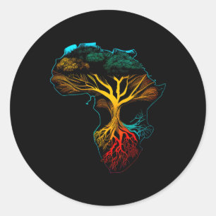 Sticker Rond Mois de l'histoire des Noirs - Ancêtres afro-améri