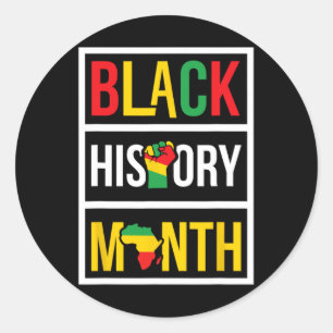 Sticker Rond Mois de l'histoire des Noirs - Autonomisation des