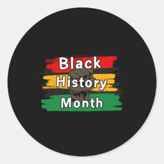 Sticker Rond Mois de l'histoire des Noirs célébrant la montée e