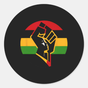 Sticker Rond Mois de l'histoire des Noirs célébrant la montée e