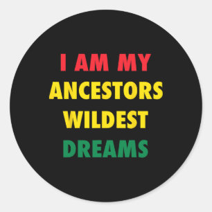 Sticker Rond Mois de l'histoire des Noirs Couleurs africaines C