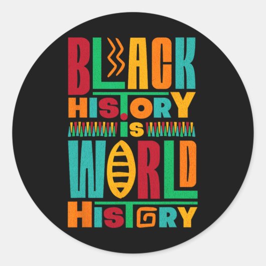 Sticker Rond Mois de l'histoire des Noirs Droits des Afro-Améri (Devant)
