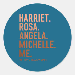 Sticker Rond mois de l'histoire des Noirs femmes leaders excell