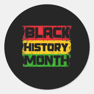 Sticker Rond Mois de l'histoire des Noirs Fier de l'être Mois d