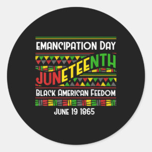 Sticker Rond Mois de l'histoire des noirs Fierté africaine Indé