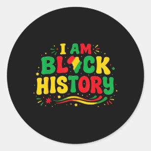 Sticker Rond Mois de l'histoire des Noirs fierté afro-américain