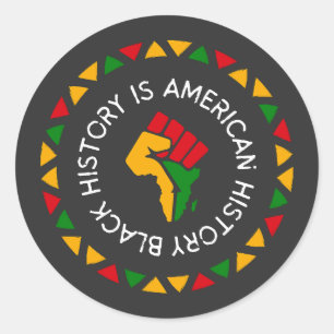 Sticker Rond Mois de l'histoire des Noirs, Histoire de l'Amériq