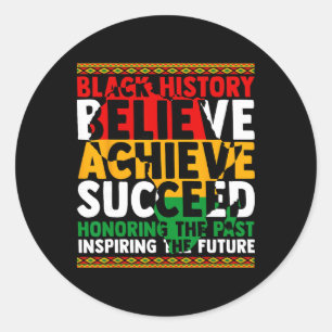 Sticker Rond Mois de l'histoire des Noirs Hommage au passé Insp