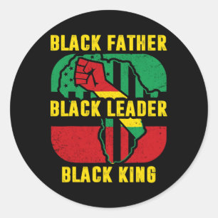 Sticker Rond Mois de l'histoire des Noirs Hommes Père noir Lead