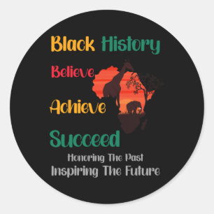 Sticker Rond Mois de l'histoire des Noirs : Honorer le passé, i