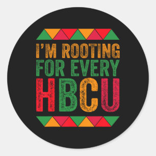 Sticker Rond Mois de l'histoire des Noirs Je soutiens pour chaq