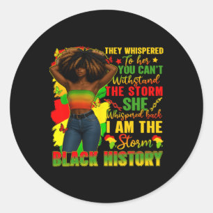 Sticker Rond Mois de l'histoire des Noirs Je suis la tempête Re