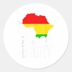 Sticker Rond Mois de l'histoire des Noirs Je suis l'histoire de