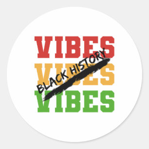 Sticker Rond Mois de l'histoire des Noirs Juneteenth Afrique In
