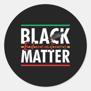 Sticker Rond Mois de l'histoire des Noirs Les éducateurs noirs 