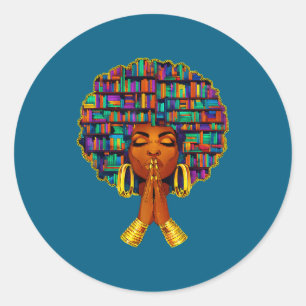Sticker Rond Mois de l'histoire des Noirs Livre Afro