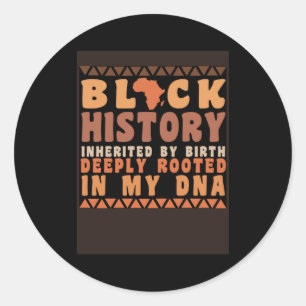 Sticker Rond Mois de l'histoire des Noirs Mélanine Héritée de n