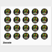 Sticker Rond Mois de l'histoire des Noirs Période Femmes afro-a (Feuille)