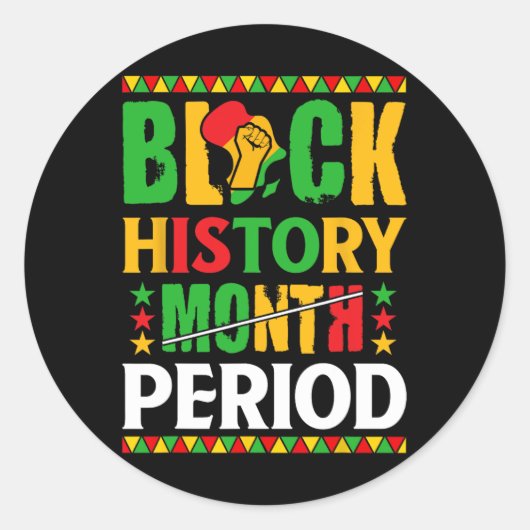 Sticker Rond Mois de l'histoire des Noirs Période Femmes afro-a (Devant)