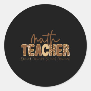 Sticker Rond Mois de l'histoire des Noirs Prof de maths Éduqué