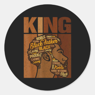 Sticker Rond Mois de l'histoire des Noirs Roi Africain Mélanine