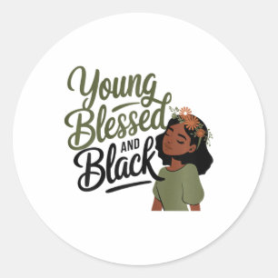 Sticker Rond Mois de l'histoire des Noirs Sensibilisation Bénie