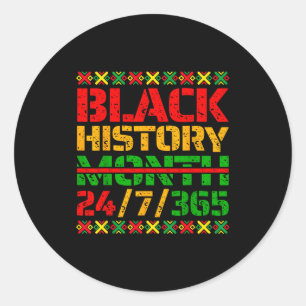 Sticker Rond Mois de l'histoire des Noirs Un mois ne peut conte