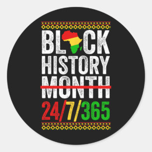 Sticker Rond Mois De L'Histoire Noire 247365 Chemise Afrique Po