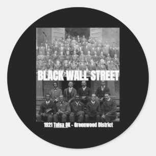 Sticker Rond Mois De L'Histoire Noire - Tusla - Fondateurs De L