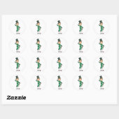 Sticker Rond Mois de mars (Feuille)
