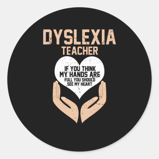 Sticker Rond mois de sensibilisation à la dyslexie, octobre (Devant)