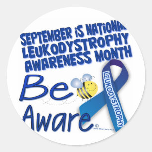 STICKER ROND MOIS DE SENSIBILISATION À LA LÉUKODYSTROPHIE
