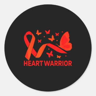 Sticker Rond Mois de sensibilisation à la maladie cardiaque Hea