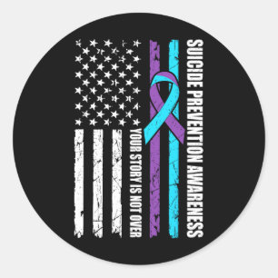Sticker Rond Mois De Sensibilisation À La Prévention Du Suicide