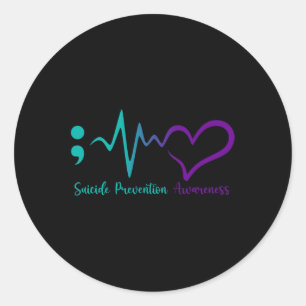 Sticker Rond Mois de sensibilisation à la prévention du suicide