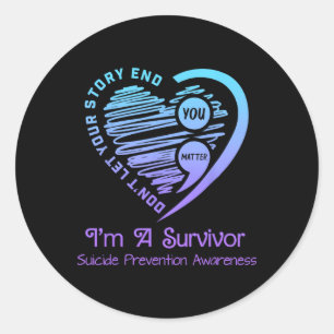 Sticker Rond Mois De Sensibilisation À La Prévention Du Suicide