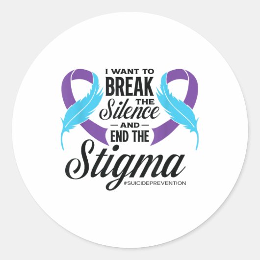 Sticker Rond Mois de sensibilisation à la prévention du suicide (Devant)