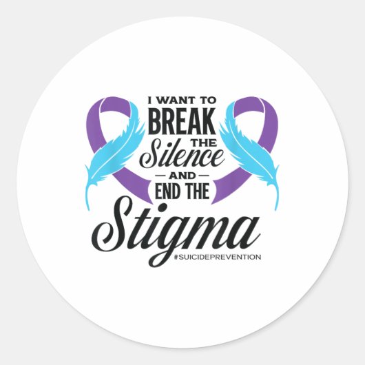 Sticker Rond Mois de sensibilisation à la prévention du suicide (Devant)