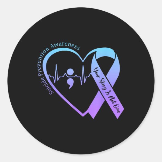 Sticker Rond Mois de sensibilisation à la prévention du suicide (Devant)