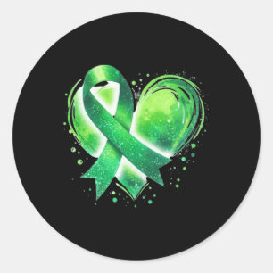 Sticker Rond Mois de sensibilisation à la santé mentale Coeur d