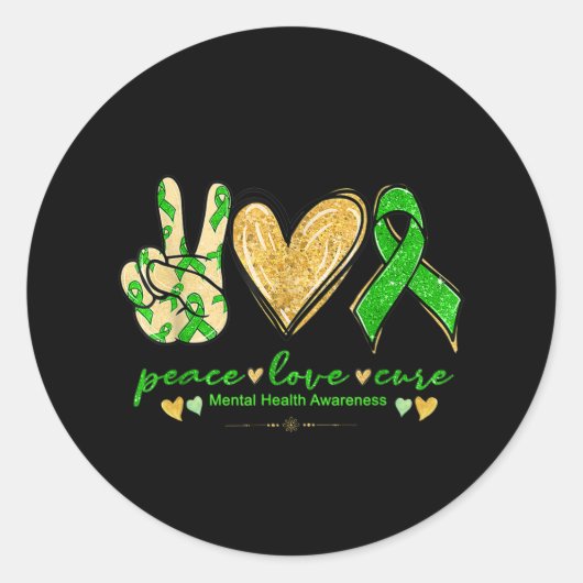 Sticker Rond Mois de sensibilisation à la santé mentale | Santé (Devant)