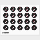 Sticker Rond Mois de sensibilisation au cancer buccal 2024 Cou  (Feuille)