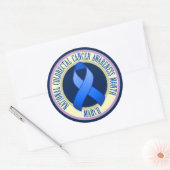 Sticker rond Mois de sensibilisation au cancer col (Enveloppe)