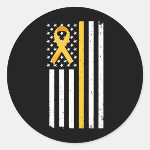 Sticker Rond Mois de sensibilisation au cancer de l'enfant En s
