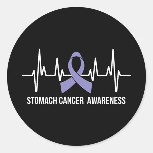 Sticker Rond Mois de sensibilisation au cancer de l'estomac Pér (Devant)