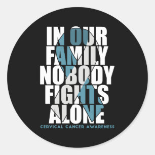 Sticker Rond Mois de sensibilisation au cancer du col utérin