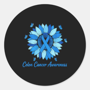 Sticker Rond Mois de sensibilisation au cancer du colon Tournes