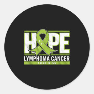 Sticker Rond Mois de sensibilisation au cancer du lymphome Vert